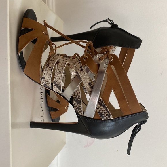 Cosmoparis Cognac Python Heels - Picture 4 of 4